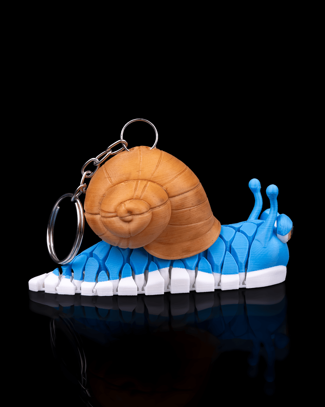 Abigail, the Snail — 3D Printed Mesh Articulated Keychain 🐌✨