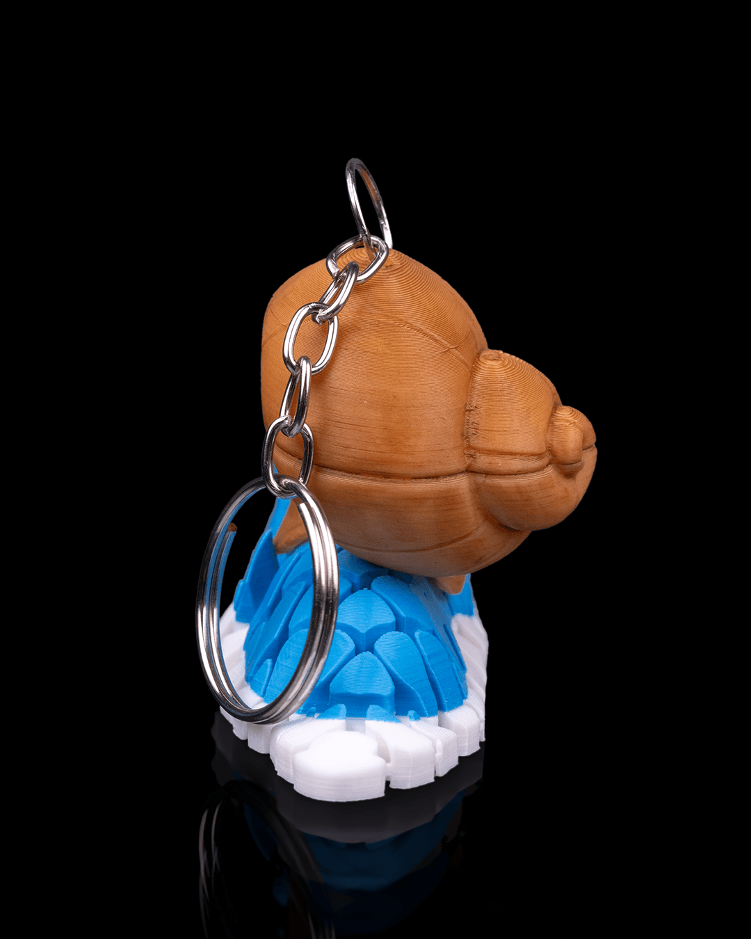 Abigail, the Snail — 3D Printed Mesh Articulated Keychain 🐌✨