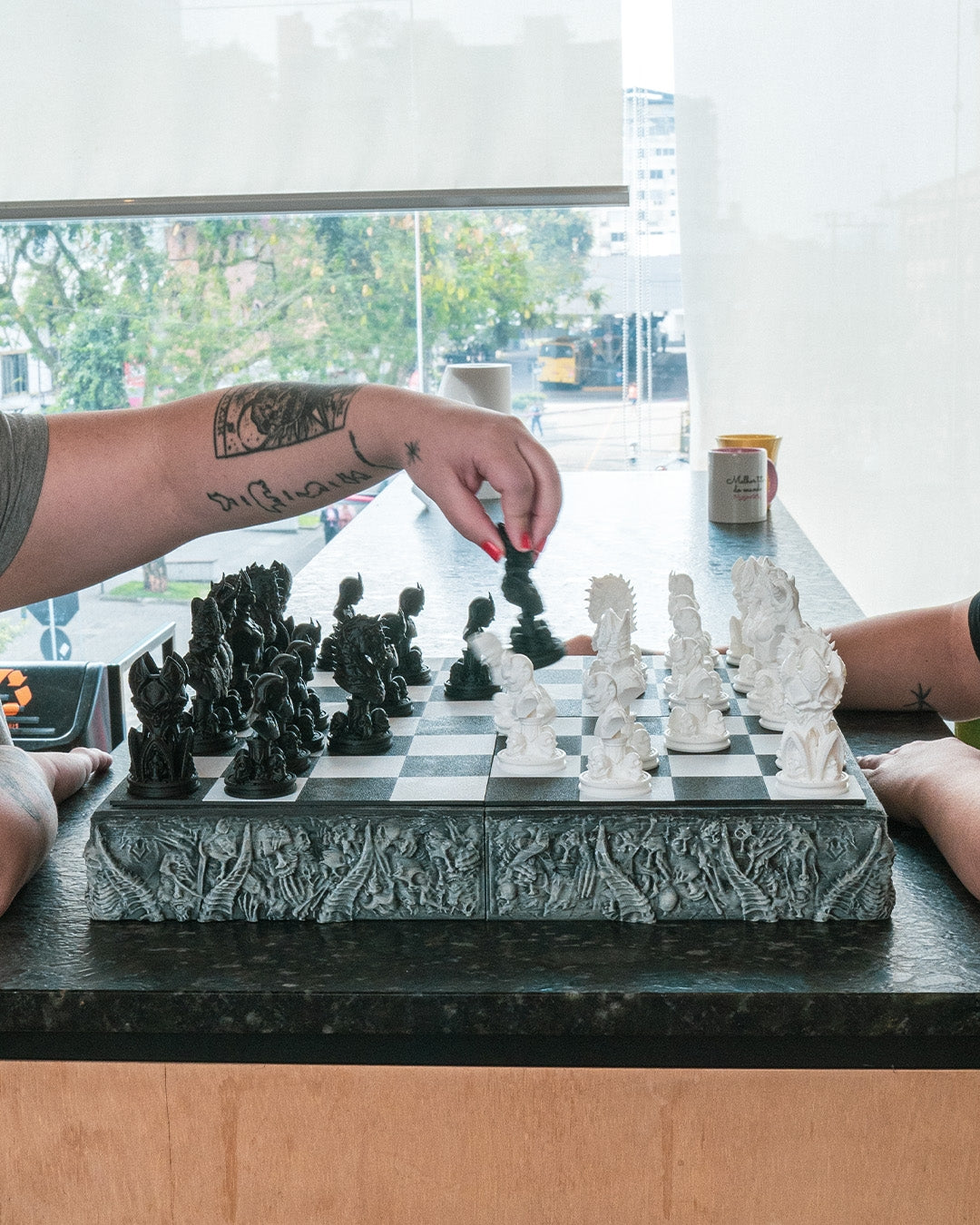 Unleash the Dark Side with the Demonic Chess Board ♟️🖤