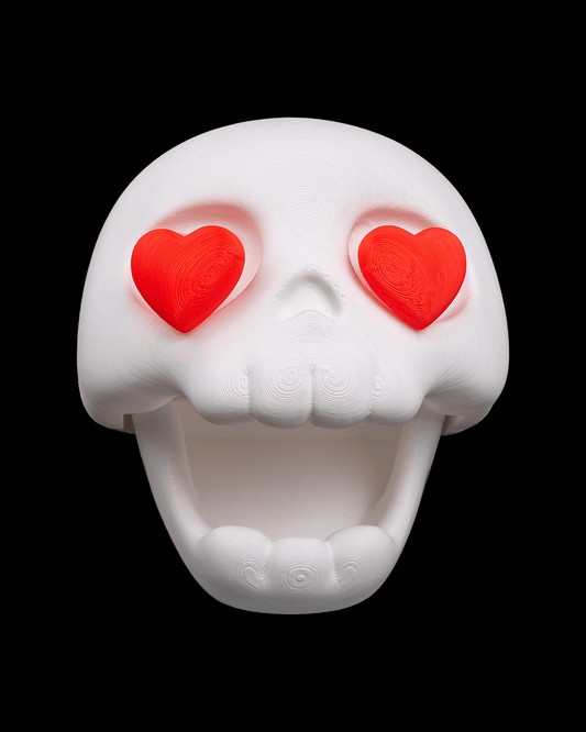 Skull Crush Container | Cute Skull Chocolate Holder with Heart Eyes | Fun Gift Box