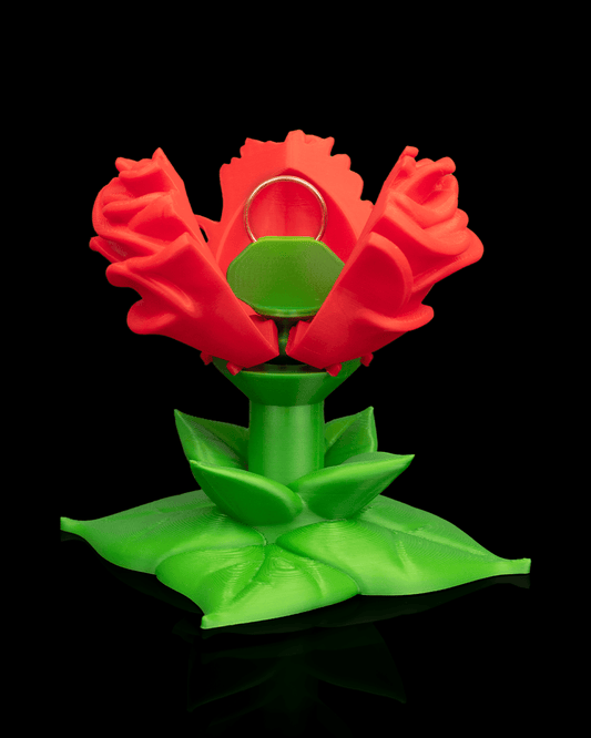 Sweet Rose Container & Ring Box | 3D Printed Floral Rose Jewelry & Proposal Box