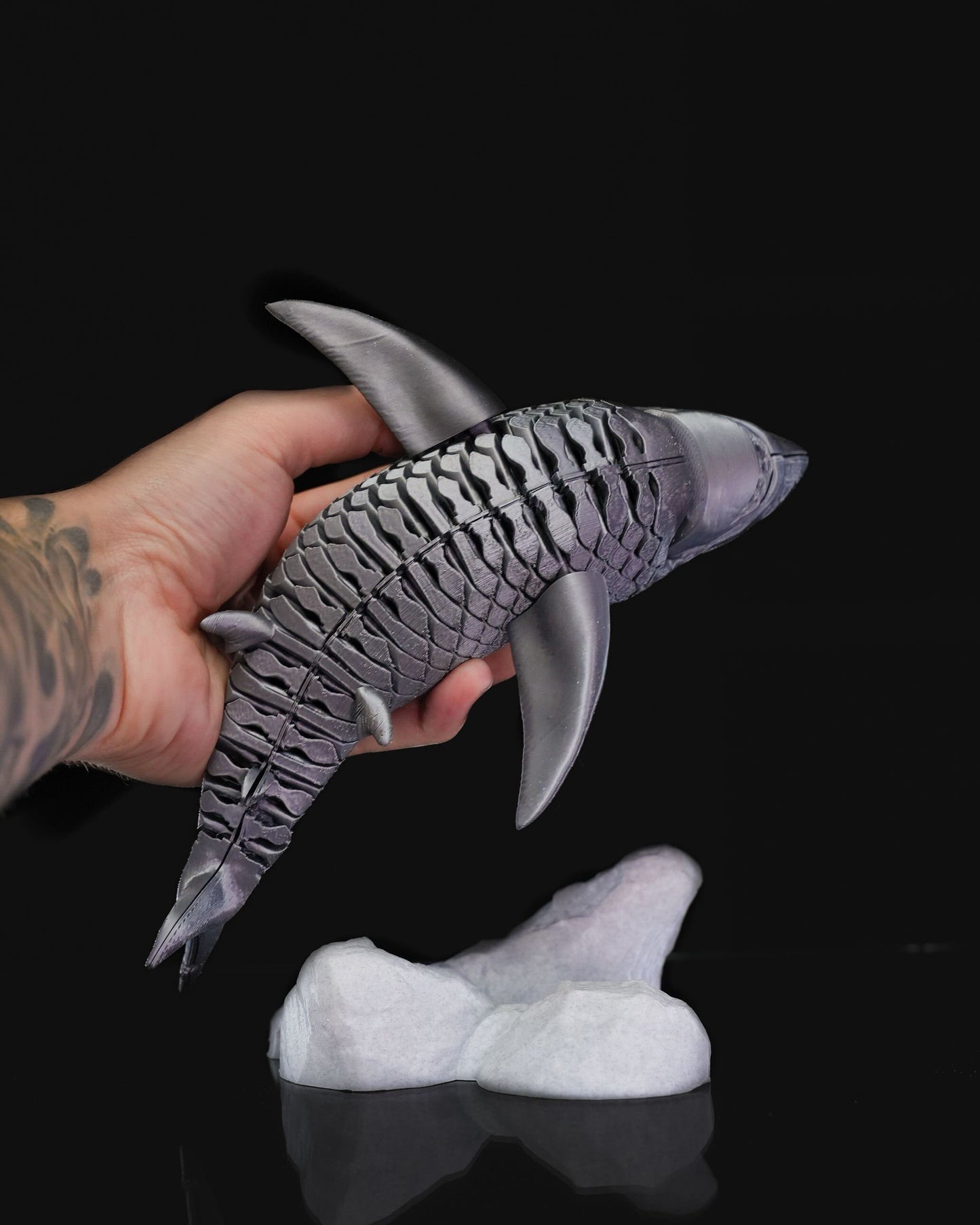 🦈 3D Printed Articulated Great White Shark – The King of the Deep!