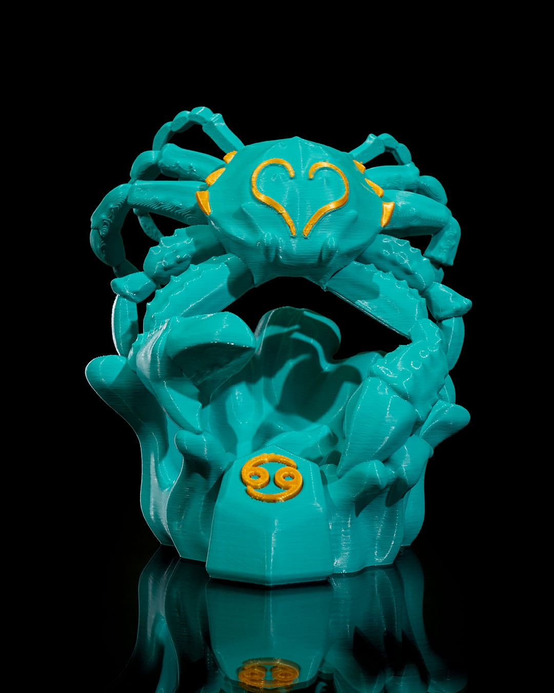 Celestial Crab: 3D Printed Cancer Zodiac Statue ♋🌊✨ – handcrafted 3D printed decor gift
