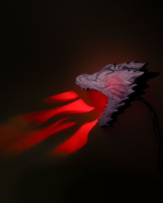 🌀 3D Printed Dragon Wall Light 🐉