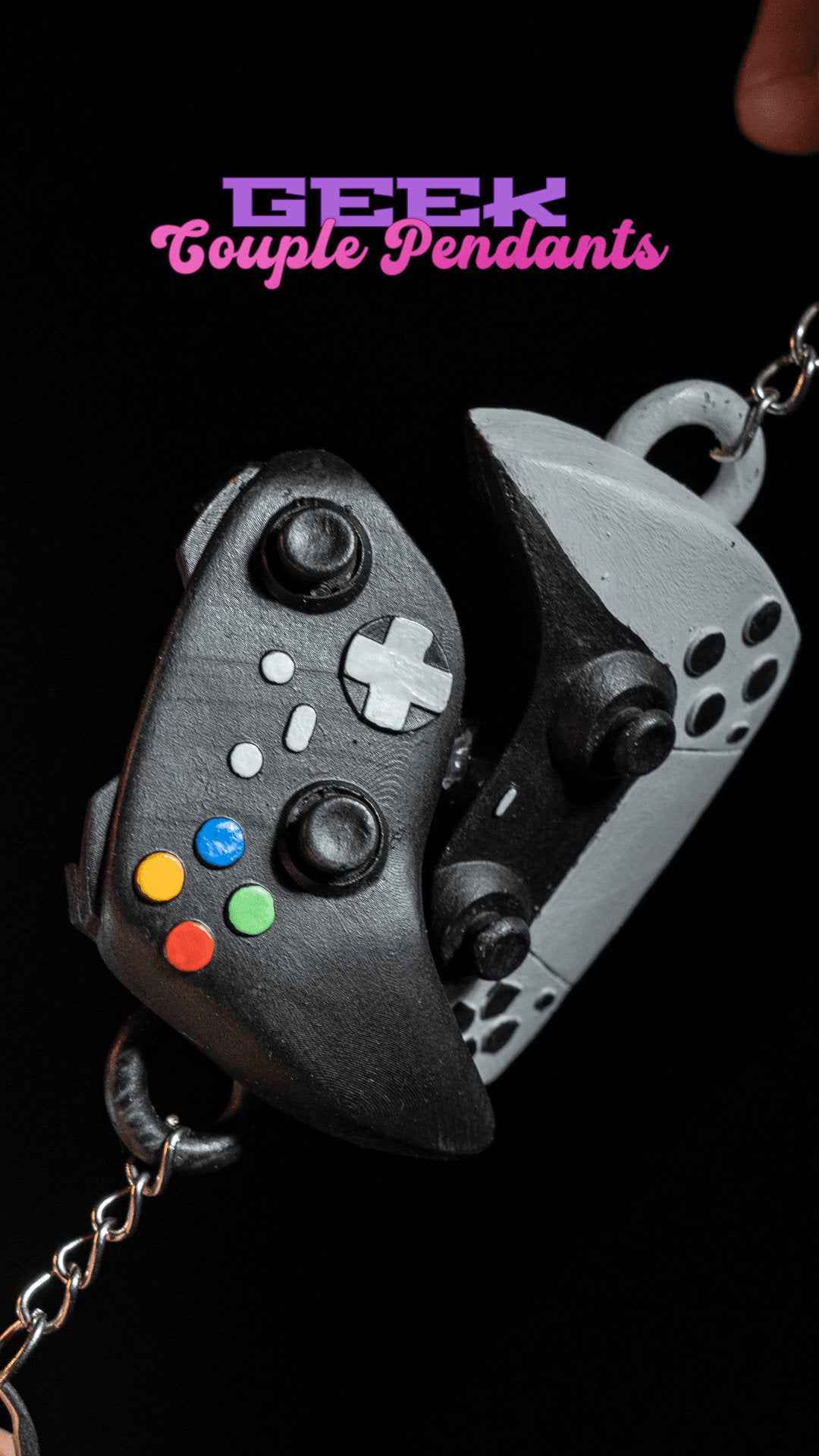 Geek Couple Pendants | Unique Home Decor Gift