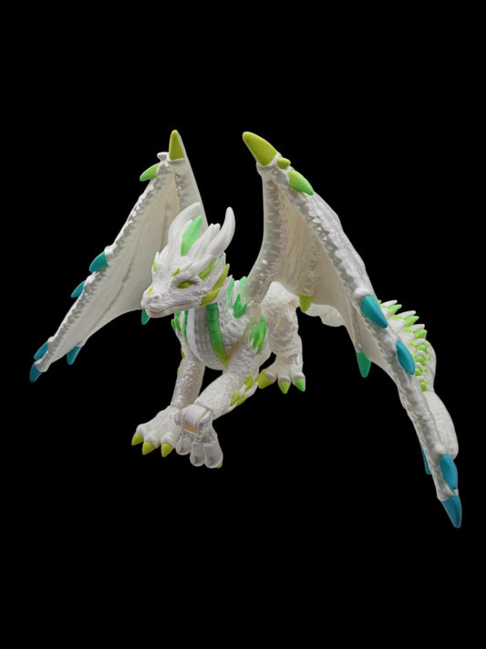 ❄️ White Wyrm of the North – Articulated D&D Dragon Figurine 🐉 | Unique Home Decor Gift – handcrafted 3D printed decor gift