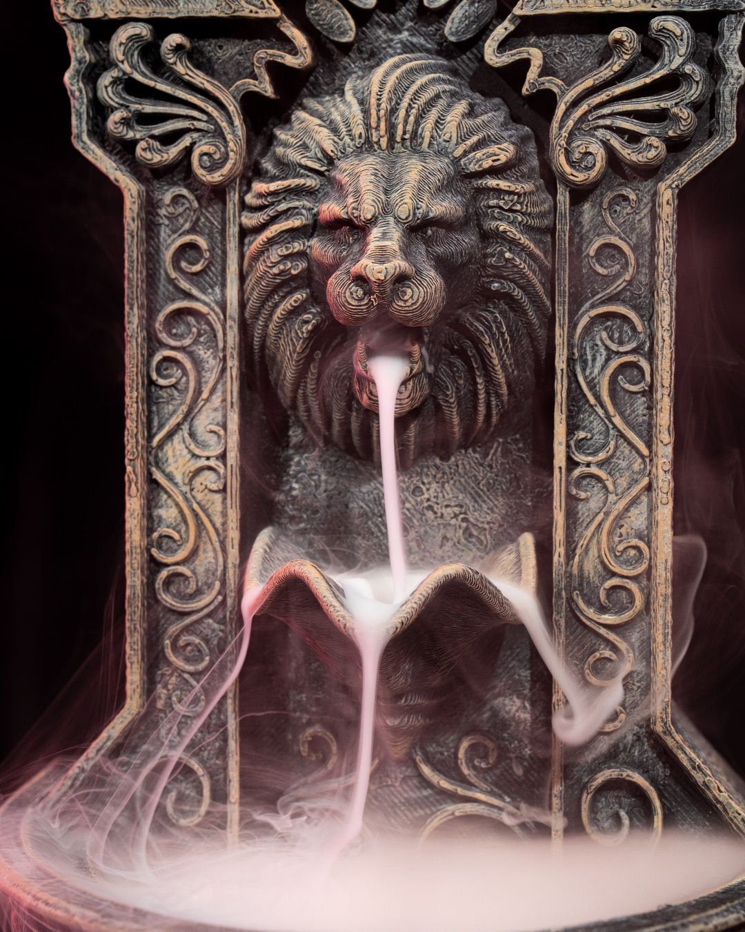 Lion's Courage Fountain Backflow Burner 🦁🔥 | Unique Home Decor Gift – handcrafted 3D printed decor gift