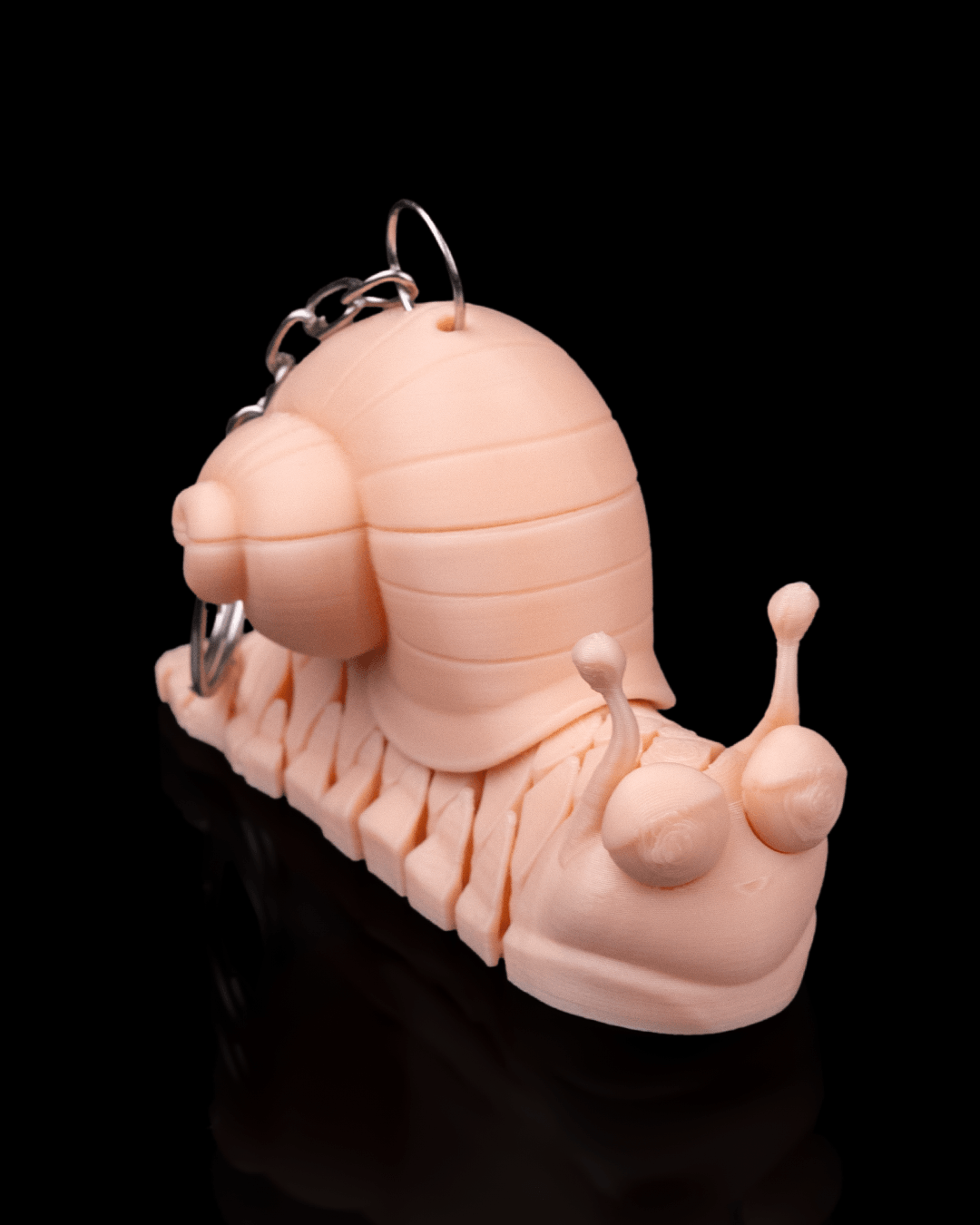 Abigail, the Snail — 3D Printed Mesh Articulated Keychain 🐌✨