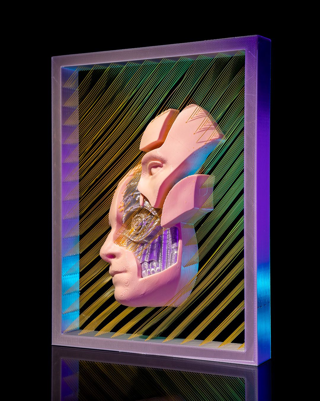 🤖 3D Printed String Art Android – A Futuristic Masterpiece! 🌟