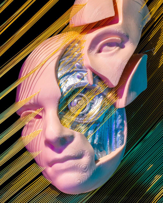 🤖 3D Printed String Art Android – A Futuristic Masterpiece! 🌟