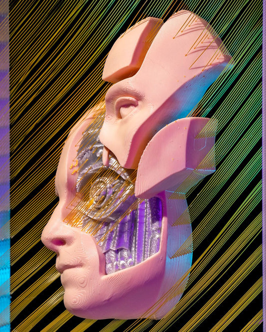 🤖 3D Printed String Art Android – A Futuristic Masterpiece! 🌟