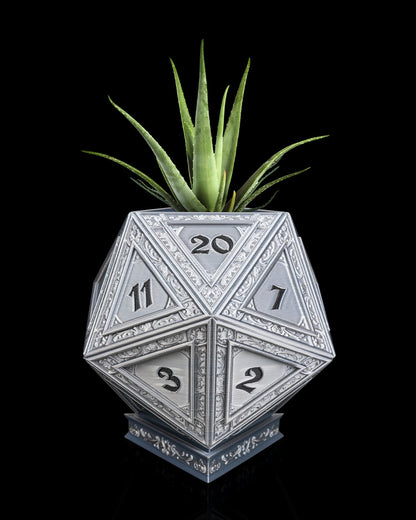 🌿🎲 Champion’s D20 Plant Pot — Roll for Growth! 🎲🌿 | Unique Home Decor Gift – handcrafted 3D printed decor gift