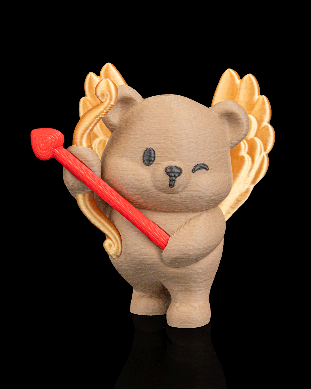 🧸✨ Cupid Cub – Keychain Bear (3D Printed Collectible)
