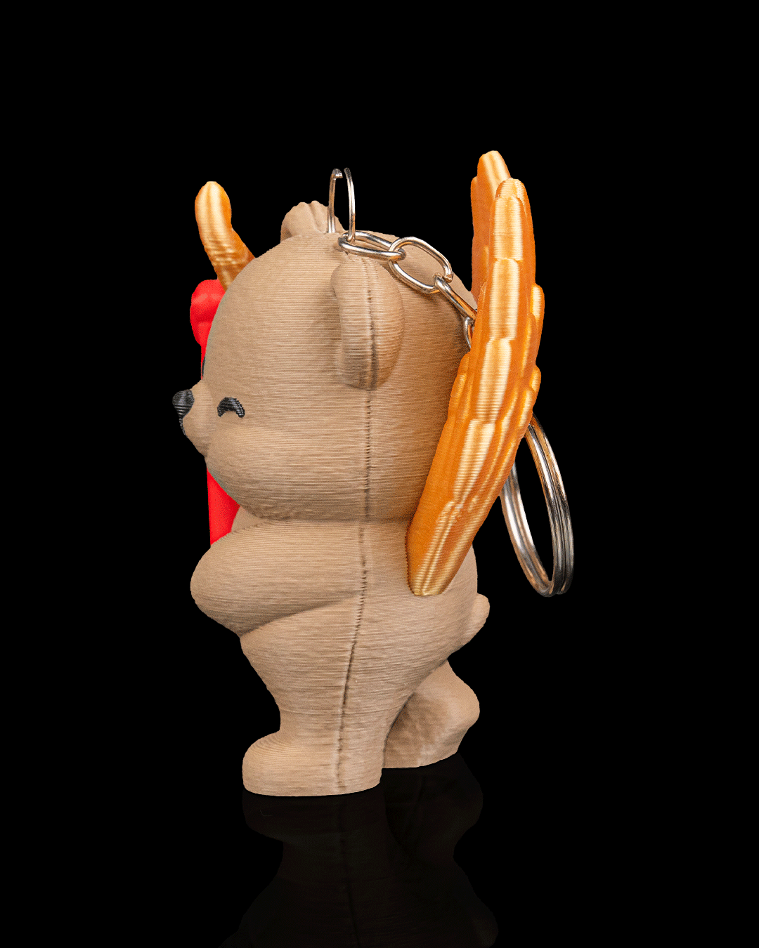 🧸✨ Cupid Cub – Keychain Bear (3D Printed Collectible)