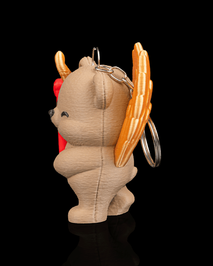 🧸✨ Cupid Cub – Keychain Bear (3D Printed Collectible)