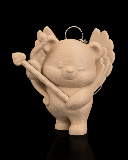 🧸✨ Cupid Cub – Keychain Bear (3D Printed Collectible)