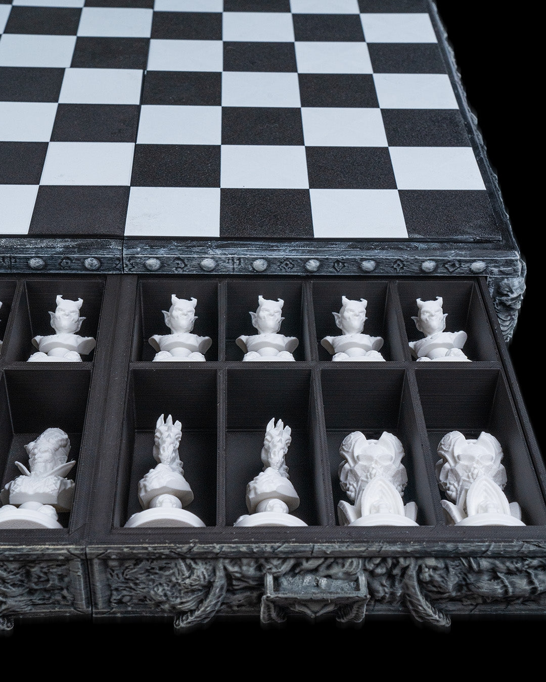 Unleash the Dark Side with the Demonic Chess Board ♟️🖤