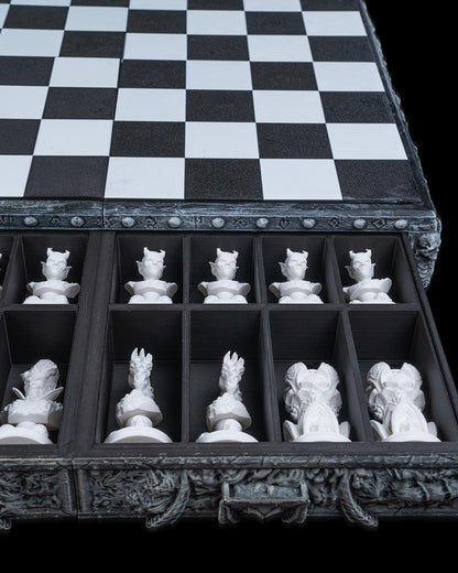 Unleash the Dark Side with the Demonic Chess Board ♟️🖤