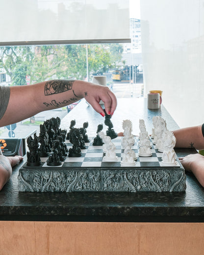 Unleash the Dark Side with the Demonic Chess Board ♟️🖤