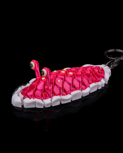 Doug, the Sea Slug — 3D Printed Mesh Articulated Keychain 🐌✨