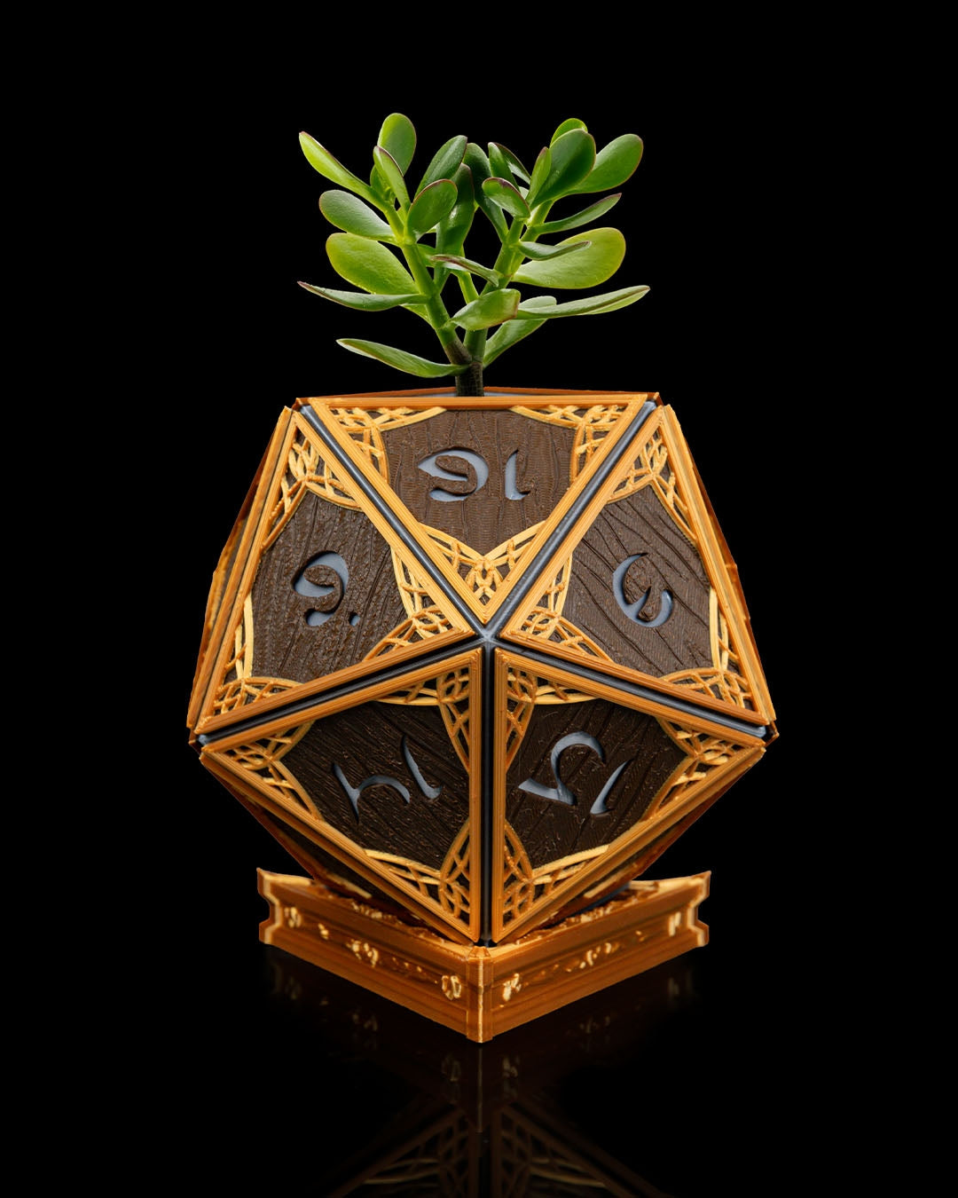 🌿 Elven D20 Plant Pot – Nature’s Critical Companion! 🎲✨ | Unique Home Decor Gift – handcrafted 3D printed decor gift