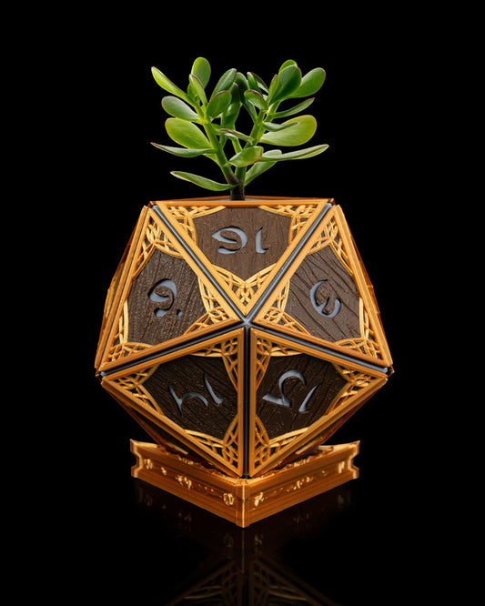 🌿 Elven D20 Plant Pot – Nature’s Critical Companion! 🎲✨