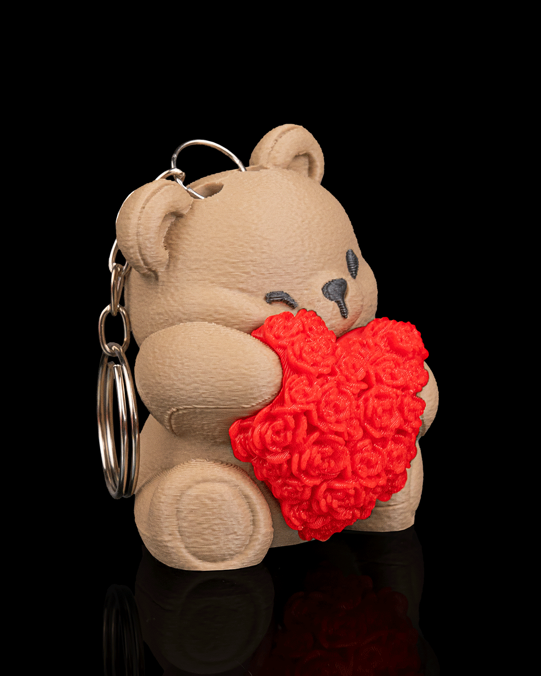 Heart Blossom Keychain Bear – Collectible 3D Printed Bear 💖🌸