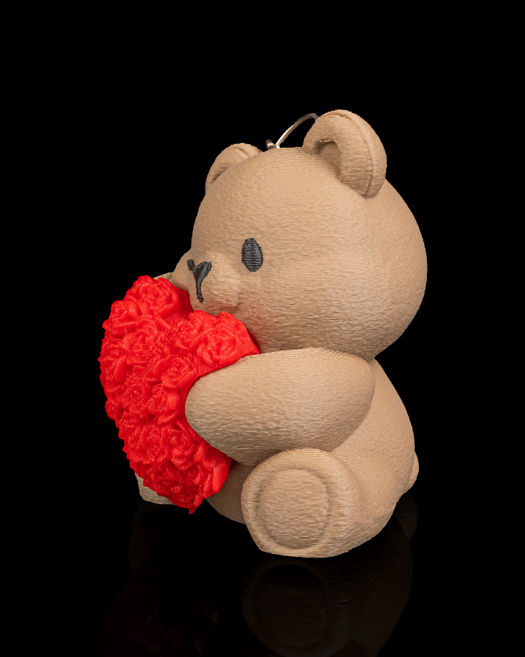 Heart Blossom Keychain Bear – Collectible 3D Printed Bear 💖🌸