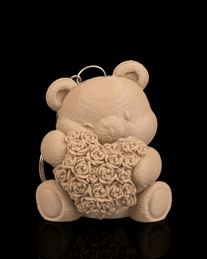 Heart Blossom Keychain Bear – Collectible 3D Printed Bear 💖🌸