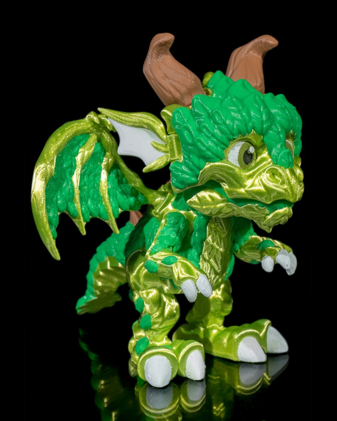 Heart of the Forest — 3D Printed Dragon with Articulated Parts 🐉🌿 – handcrafted 3D printed decor gift