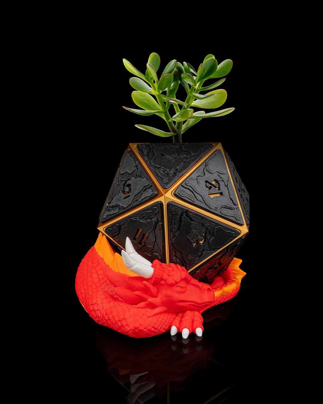 🌿 HoarD20 – D20-Inspired 3D Printed Plant Pot 🎲 – handcrafted 3D printed decor gift