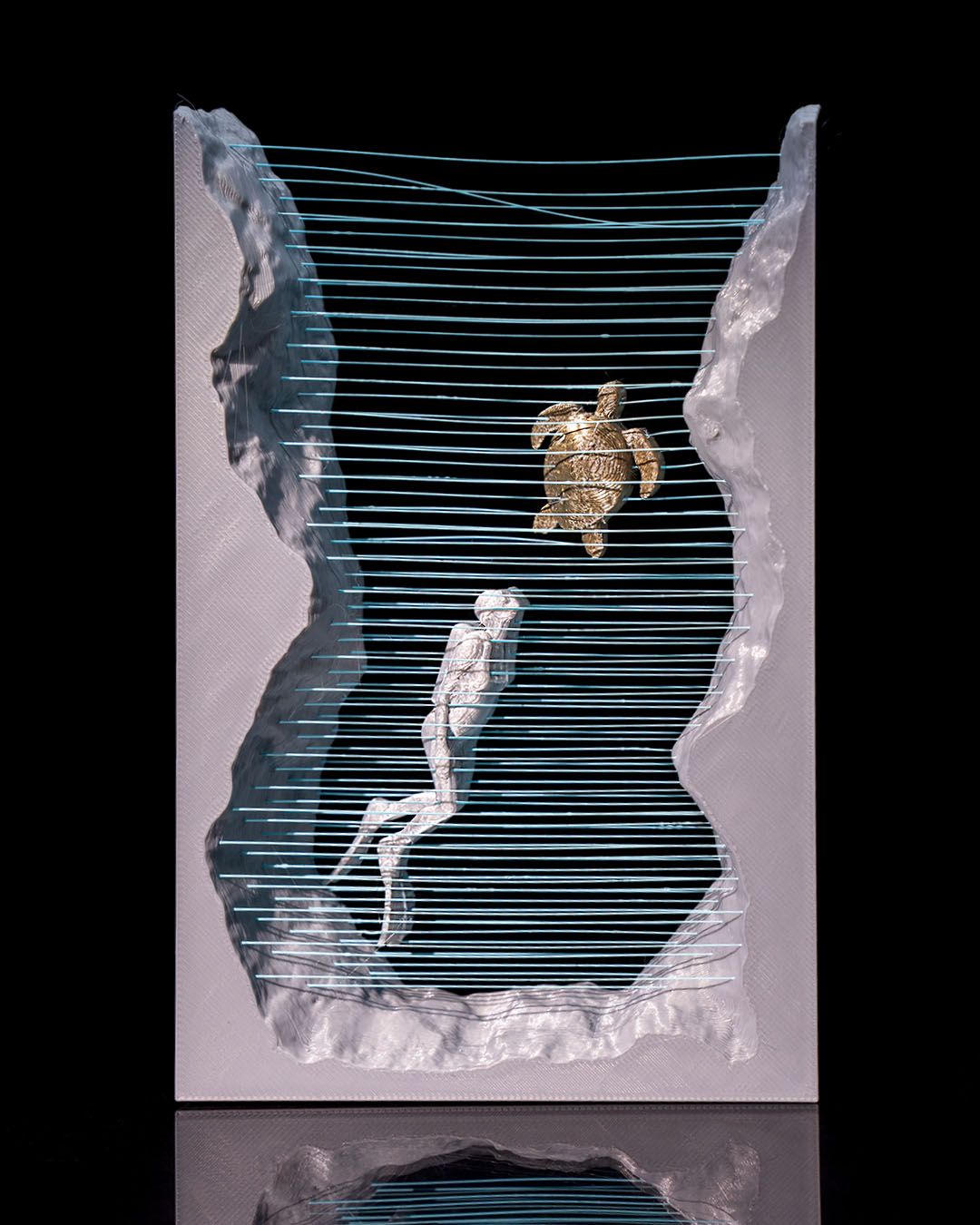 🌊 3D Printed String Art: Lost Diver 🌊