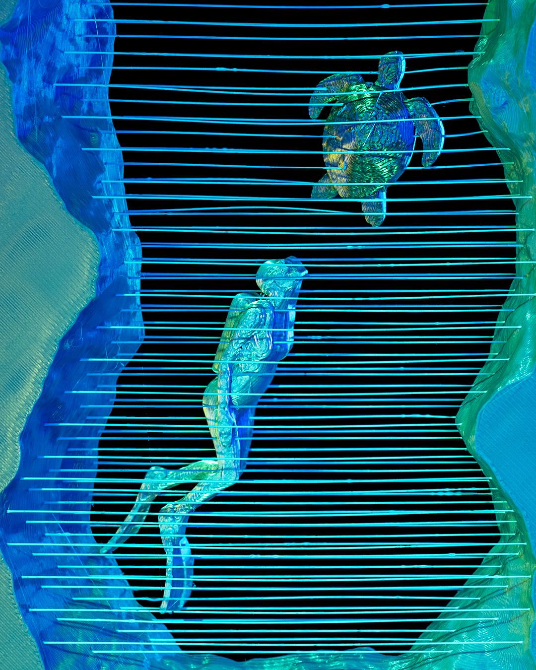🌊 3D Printed String Art: Lost Diver 🌊