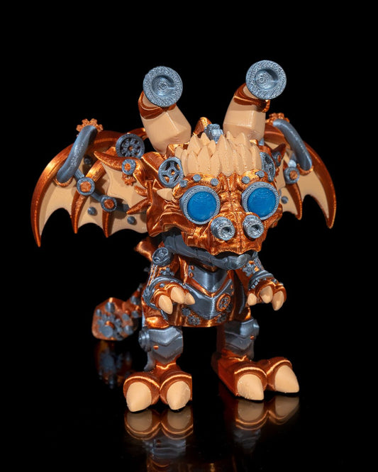 🛠️ 3D Printed Dragon – Metal Titan (Steampunk Articulated Edition) 🛠️ – handcrafted 3D printed decor gift