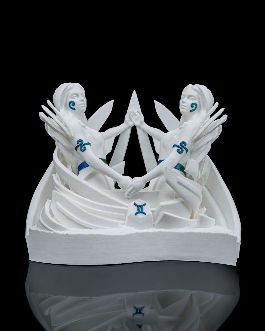 Enchanting Gemini 3D Printed Statue🌟 – handcrafted 3D printed decor gift