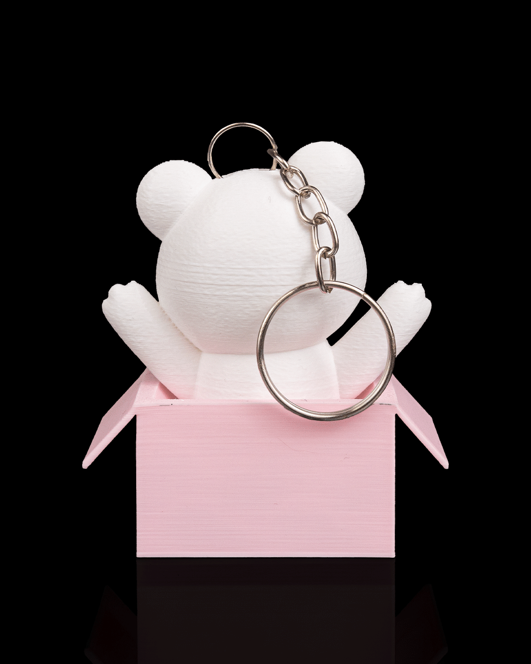 🧸✨ Peek‑a‑Bear – 3D Printed Keychain Bear in Heart Box