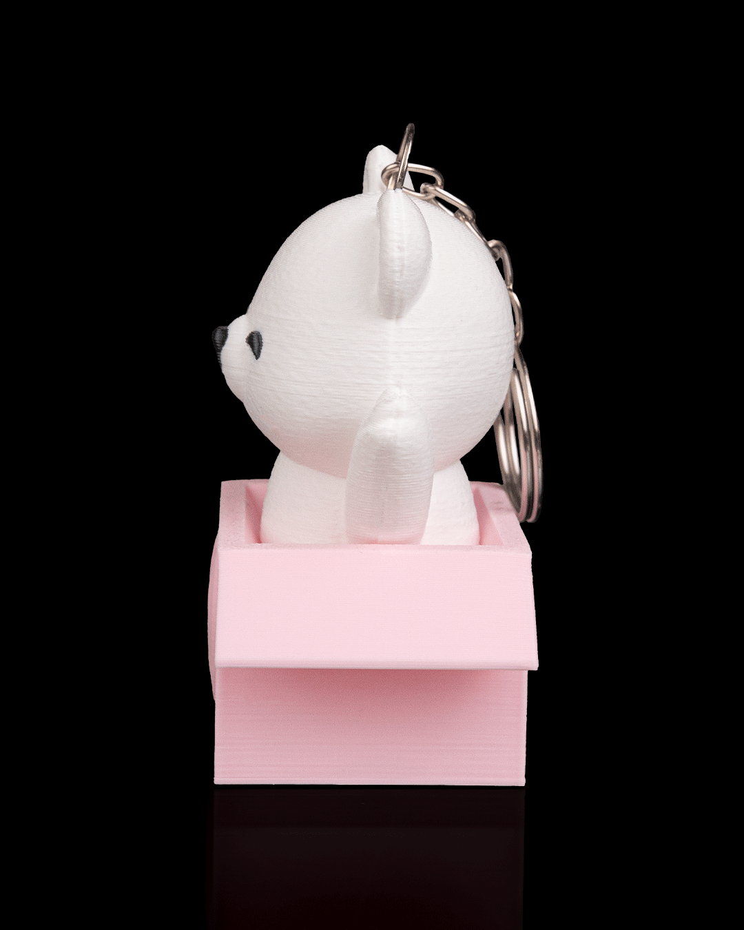 🧸✨ Peek‑a‑Bear – 3D Printed Keychain Bear in Heart Box