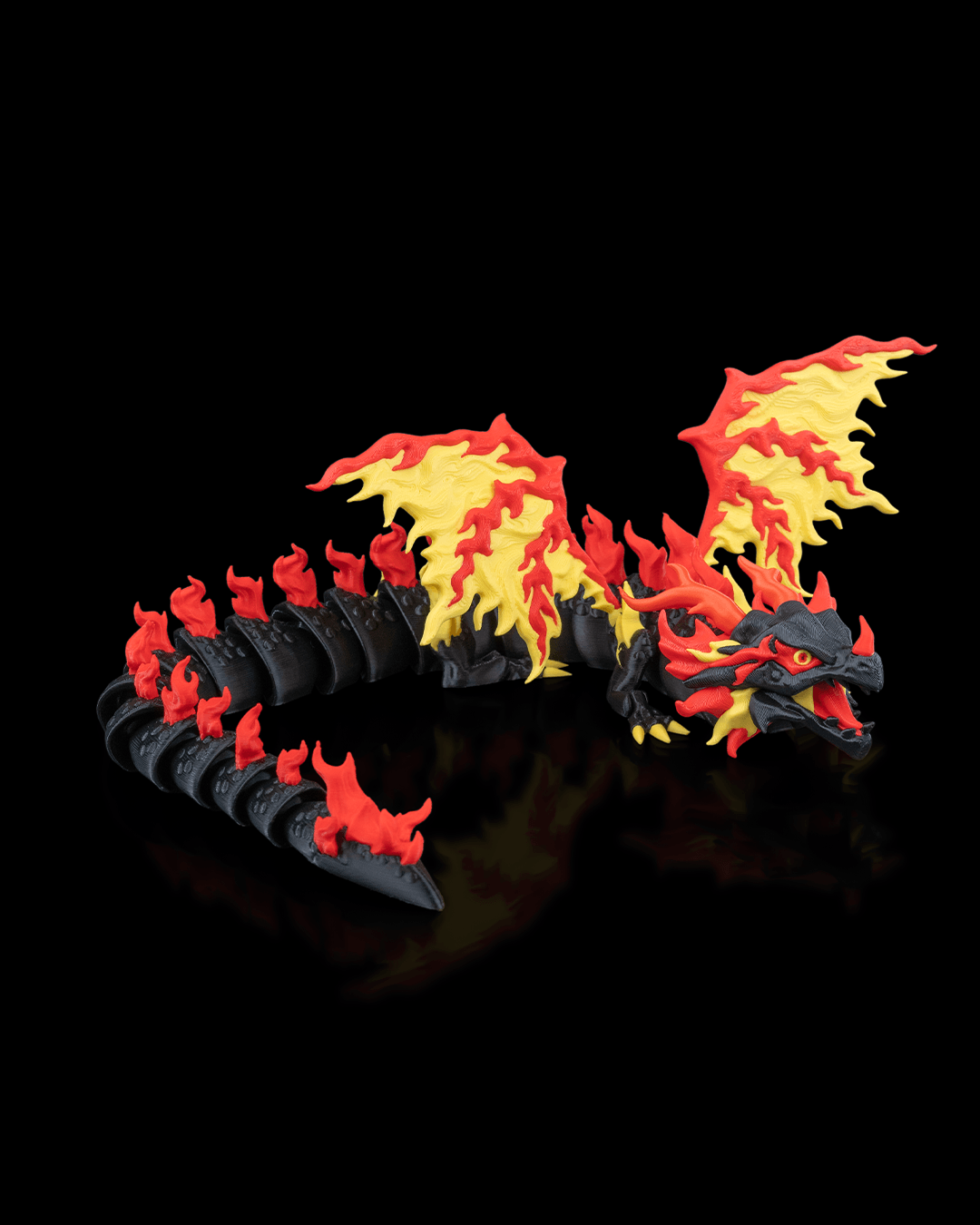 Scorchwing Tyrant – Articulated 3D Printed Dragon | Poseable Fantasy Dragon Sculpture | Unique Gift - Ulch Prints