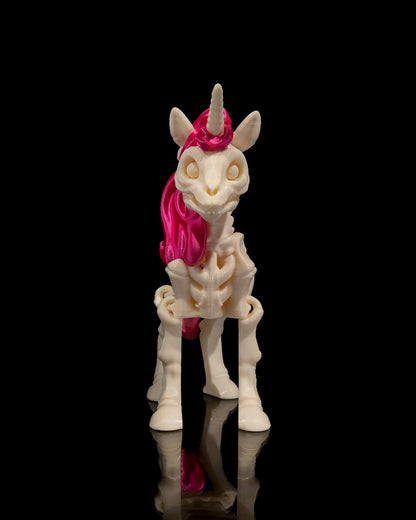 ✨ 3D Printed Skeleton Unicorn - Enchanted Elegance ✨ – handcrafted 3D printed decor gift