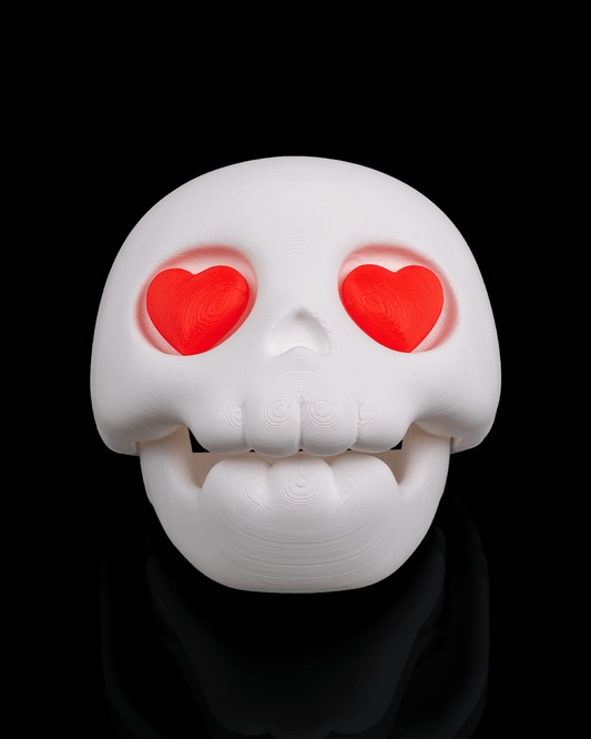 Skull Crush Container | Cute Skull Chocolate Holder with Heart Eyes | Fun Gift Box