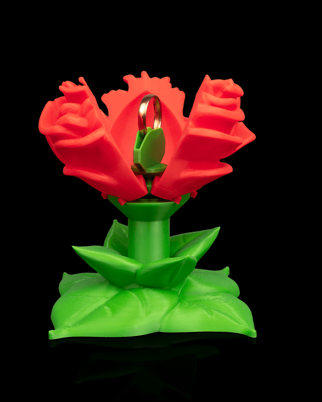 Sweet Rose Container & Ring Box | 3D Printed Floral Rose Jewelry & Proposal Box