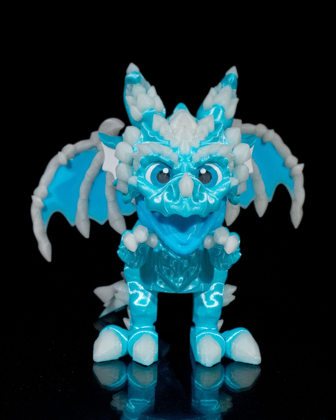 ❄️ The Blizzard – Articulated 3D Printed Dragon ❄️ – handcrafted 3D printed decor gift