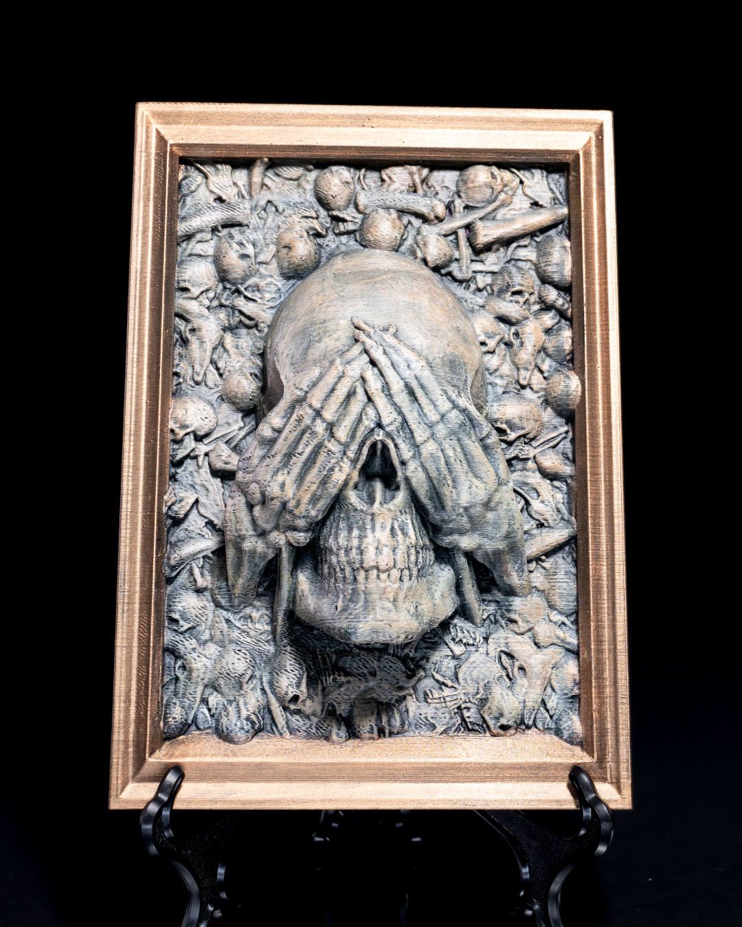 Three Wise Skulls – A Trio of Mystical Guardians | Unique Home Decor Gift – handcrafted 3D printed decor gift