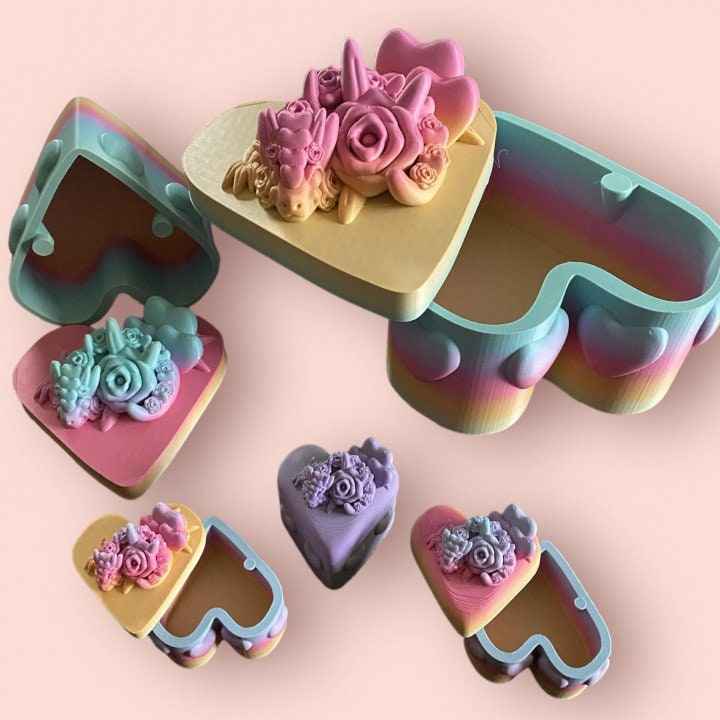 🦖💖Unleash the Magic of Love & Adventure 💖🦖 Dragon Heart Box & Ring Box | Unique Home Decor Gift
