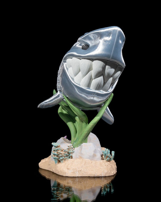🦈 Meet Travis the Articulated White Shark – Ocean's Most Lovable Lurker! | Unique Home Decor Gift – handcrafted 3D printed decor gift