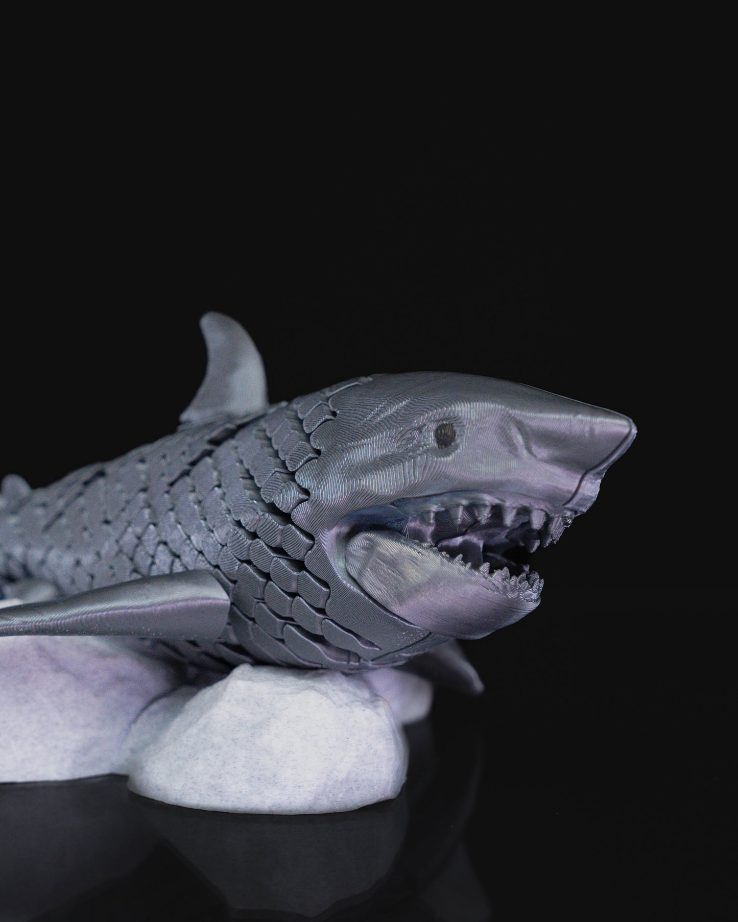 🦈 3D Printed Articulated Great White Shark – The King of the Deep!
