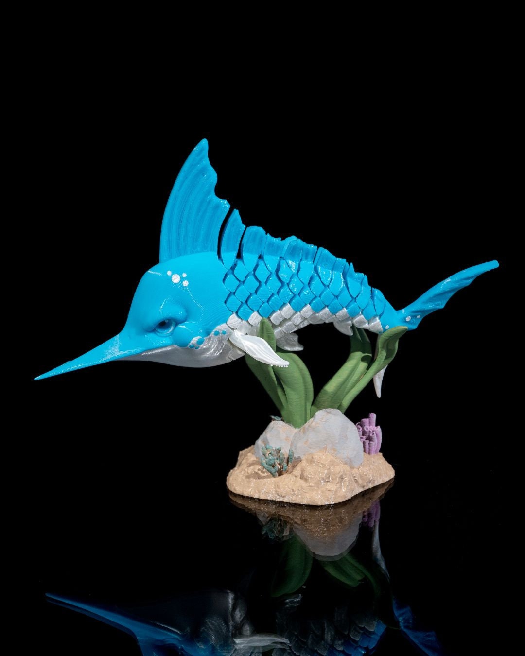 Merlin, the Marlin | Unique Home Decor Gift – handcrafted 3D printed decor gift