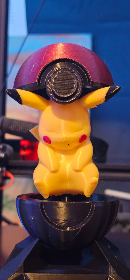 Pokémon Inspired Pokémon in Pokéball Display | 3D Printed Pokémon Figure Capsule | Gamer & Collector Decor