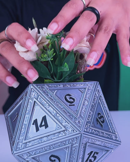 🌿🎲 Champion’s D20 Plant Pot — Roll for Growth! 🎲🌿 | Unique Home Decor Gift
